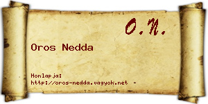 Oros Nedda névjegykártya